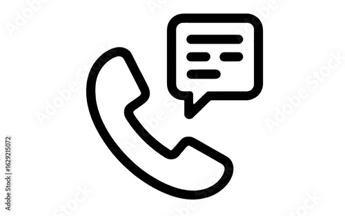 Phone call message icon Keywords: phone, telephone, handset, communication, message, speech