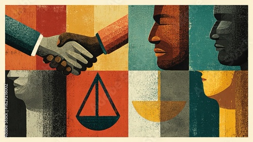 Business ethics, values, and culture visuals depicting integrity, teamwork, diversity, professional conduct, corporate social responsibility, and positive organizational principles.