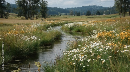Buffer strip plantings establish vegetated zones between farmland and waterways to filter runoff, protect water quality, and support biodiversity.