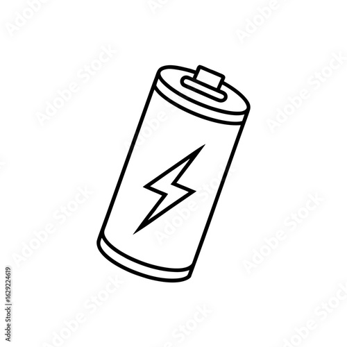 battery with lightning bolt icon vector