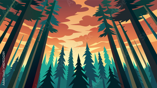 A dense grove of tall pine trees served as a majestic backdrop their trunks reaching towards the sky with the promise of ancient wisdom..
