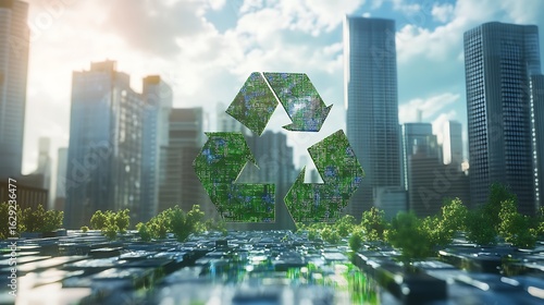 Recycled city concept