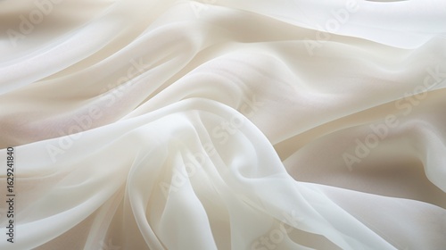 薄い柔らかい白い布のテクスチャー素材