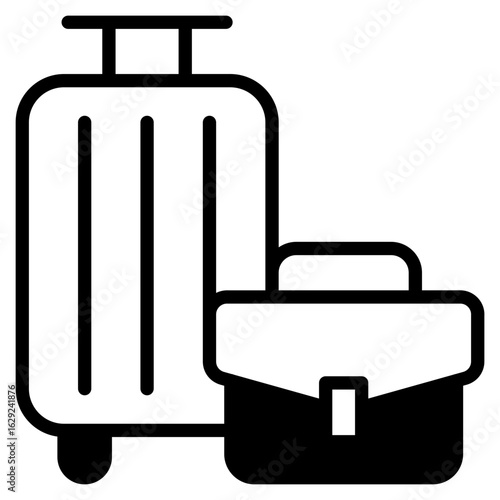 Baggage mixed color icon