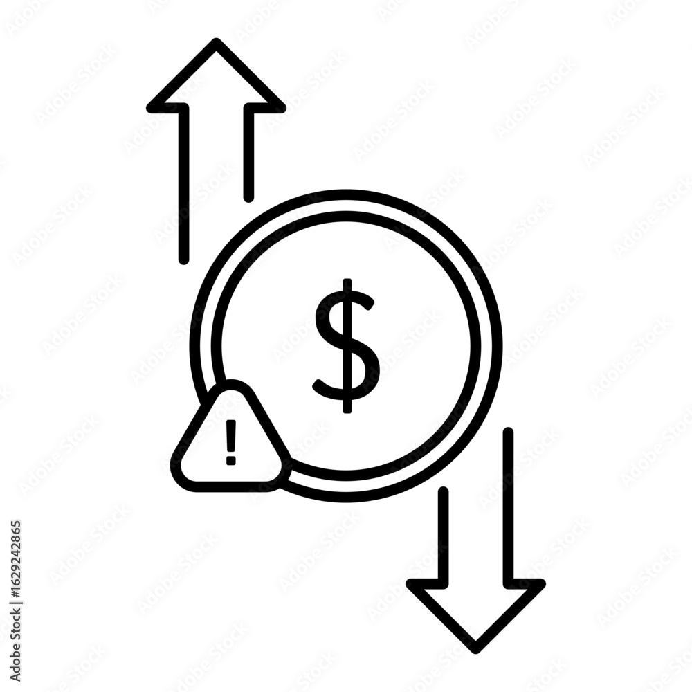Obraz premium trade alert line icon with editable stroke