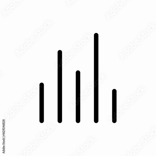 chart bar graph icon vector sign