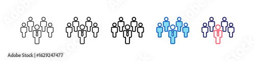 Leader Icon In 5 Different Styles Set Collection.   