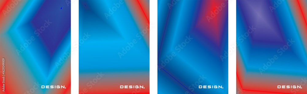 Naklejka premium Collection of abstract backgrounds with beautiful gradient colors, colorful backgrounds for posters, flyers, banners, backdrops, vertical banners, cool fluid background vector illustration.