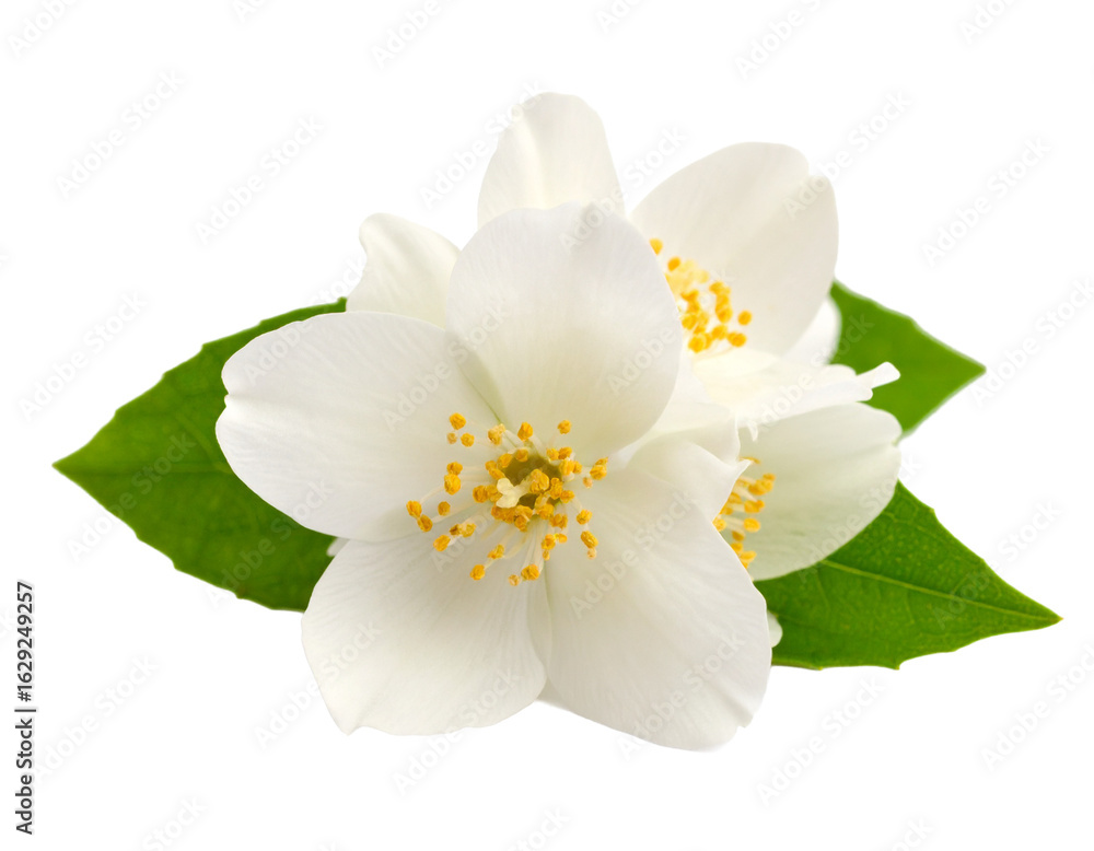 Obraz premium Realistic Jasmine Flower on White Background