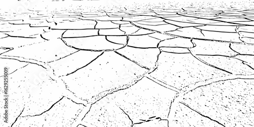 black and white symbolizing dryness and environmental damage cracked earth showing a dry and barren landscape texture pattern