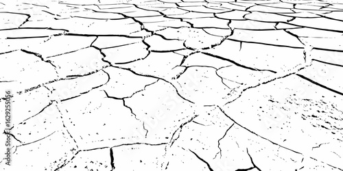 black and white symbolizing dryness and environmental damage cracked earth showing a dry and barren landscape texture pattern