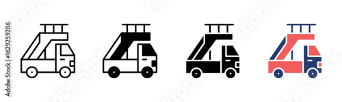 Airport Truck icon sheet multiple style collection