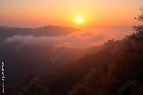 Wallpaper Mural sunrise in the mountains Torontodigital.ca