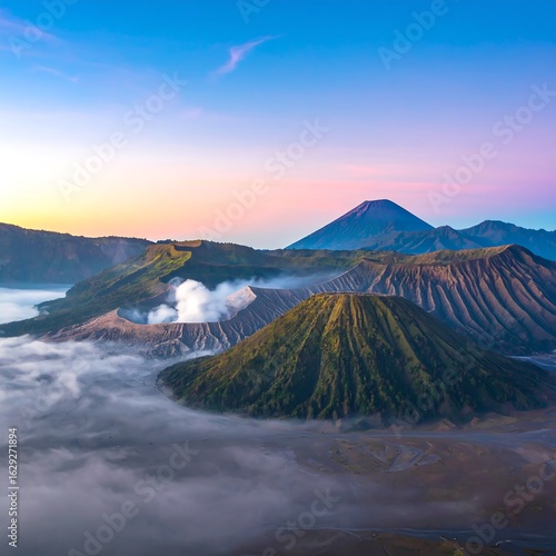 Volcanic landscape at dawn (4)