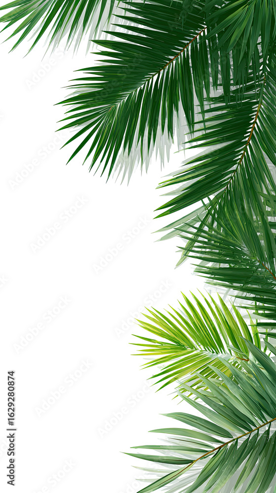Naklejka premium Close-up tropical palm leaves