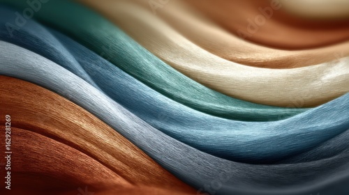This abstract background features a captivating interplay of diagonal lines in rich copper and vibrant blue, creating a sense of dynamic movement and visual interest