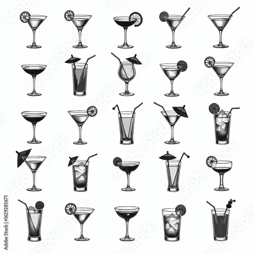 Set of cocktails
