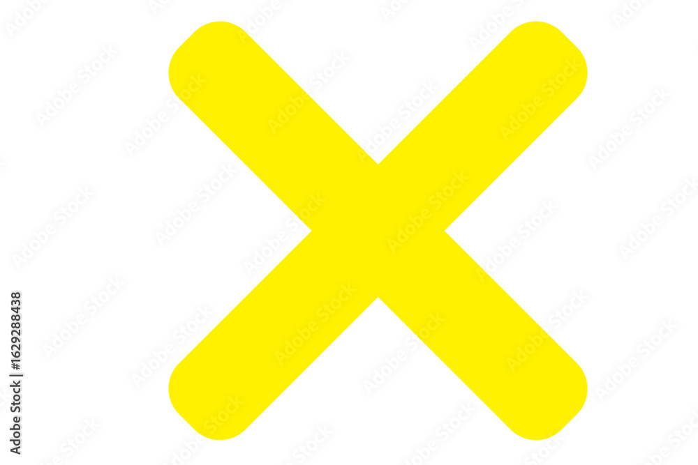 Obraz premium 黄色いばつ印