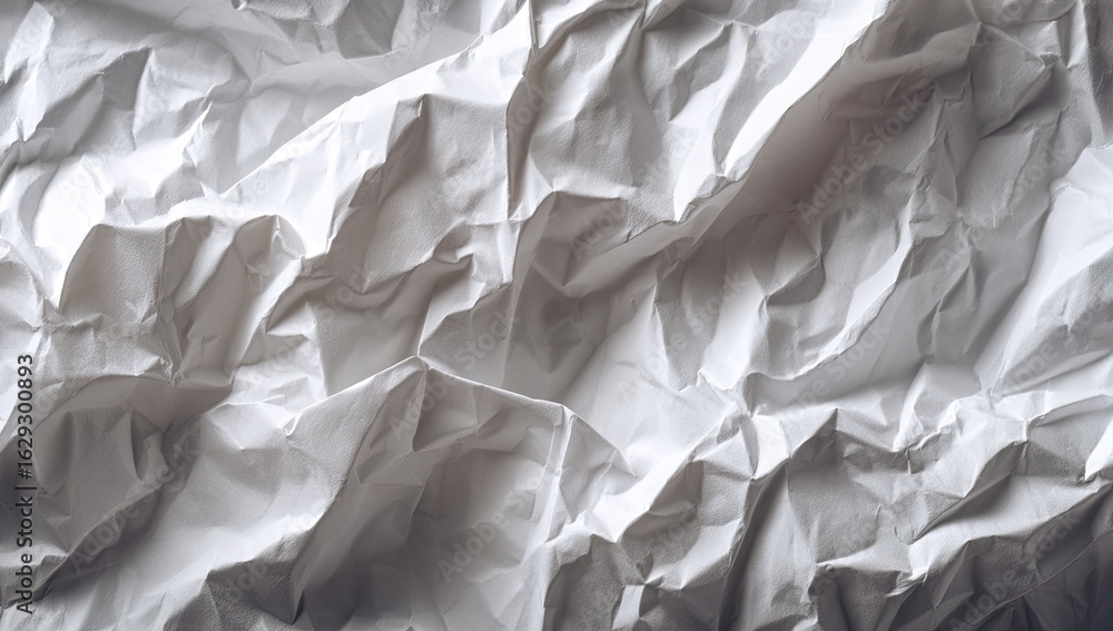 Fototapeta premium Crinkled white paper texture