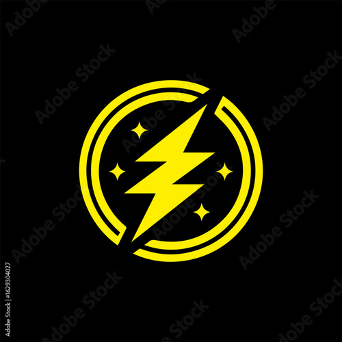 Yellow Lightning Bolt-03.eps