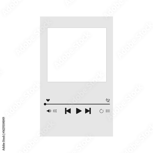 Mock up of music player vector illustration