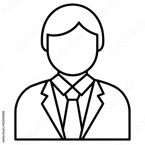 top management icon one line art 