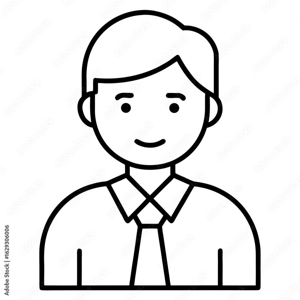 supervisor role icon one line art supervisor role icon one line art