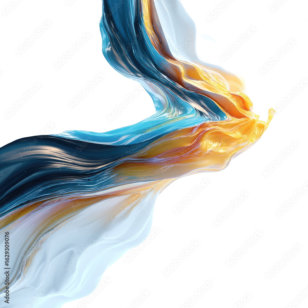 Obraz premium Abstract flowing liquid design with vibrant colors