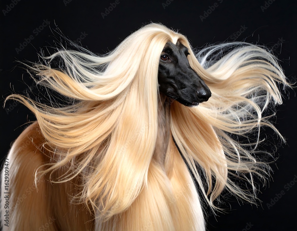 Naklejka premium Elegant Afghan hound portrait