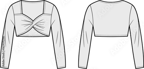 Vector illustration of a white polo shirt template, a casual garment for men and women's fashion design