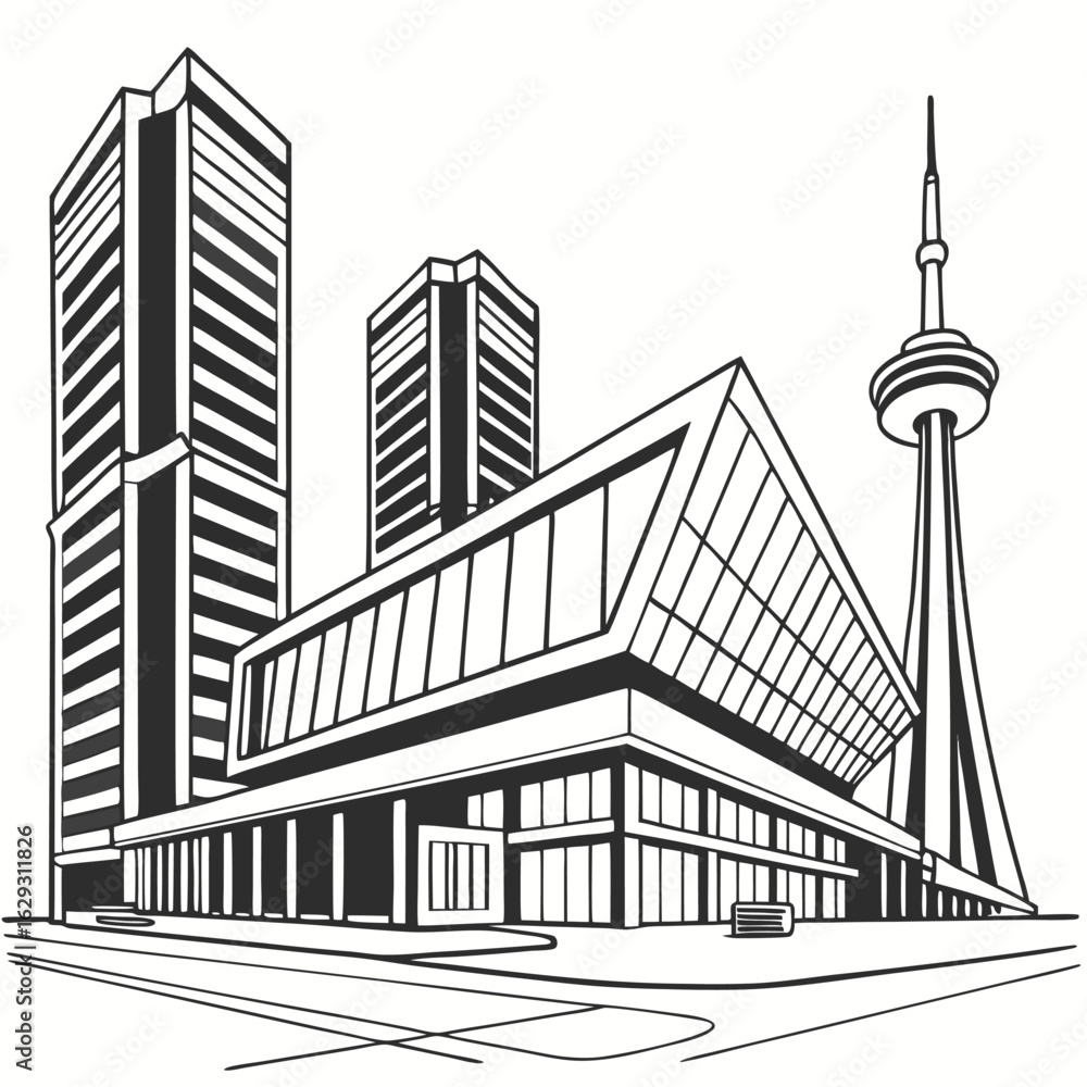 Fototapeta premium city skyline silhouette