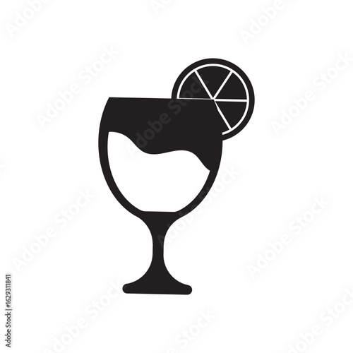 Cocktail vector icon symbol. illustration sign collection.