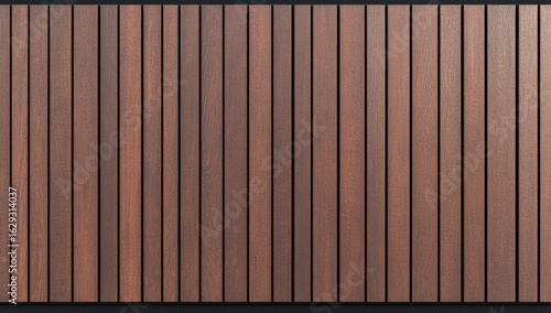 Rich brown vertical wood planks with thin black separators, creating a textured, seamless panel effect