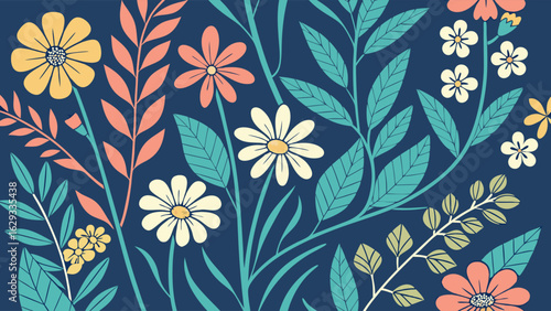 Vibrant Floral and Botanical Pattern Design.