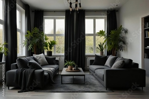 modern living room with sofa