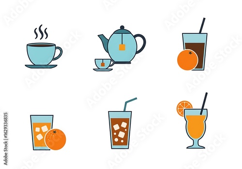 set of drinks