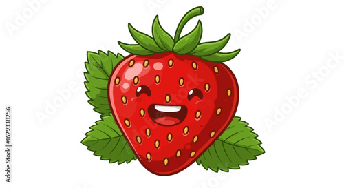 Strawberry Picking Logo Vector – Farm Stand Sign Illustration in Flat Design Style