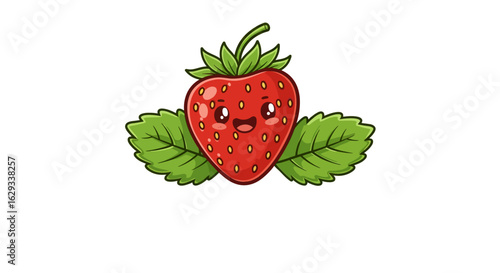 Strawberry Picking Logo Vector – Farm Stand Sign Illustration in Flat Design Style