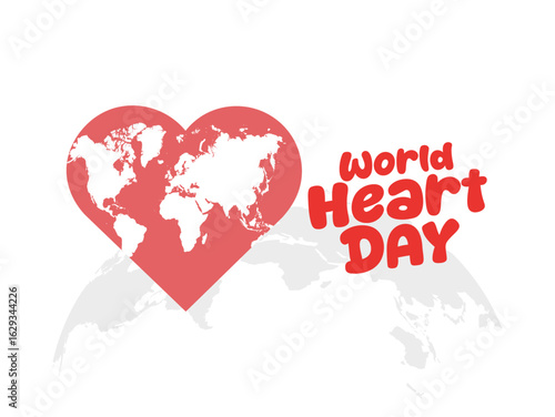 Vector graphic of World Heart Day for World Heart Day celebration.