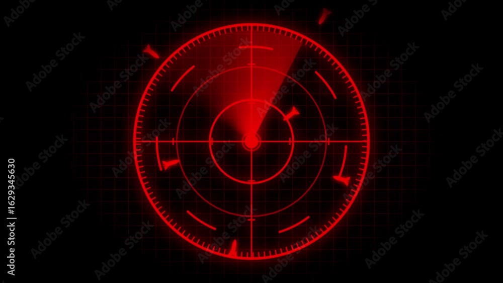 Red alert missile launch. Cinematic radar targeting and lock-on ...