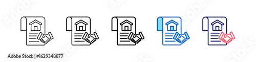 Agreement Icon In 5 Different Styles Set Collection.   