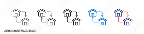 Shift Icon In 5 Different Styles Set Collection.   