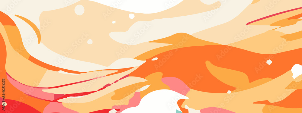 Naklejka premium Colorful Abstract Wallpaper Design Featuring Dynamic Swirls, Vivid Blends, and Fluid Gradient Patterns for Modern Digital Displays. Vibrant Multicolor Abstract Background with Artistic Flowing Pattern