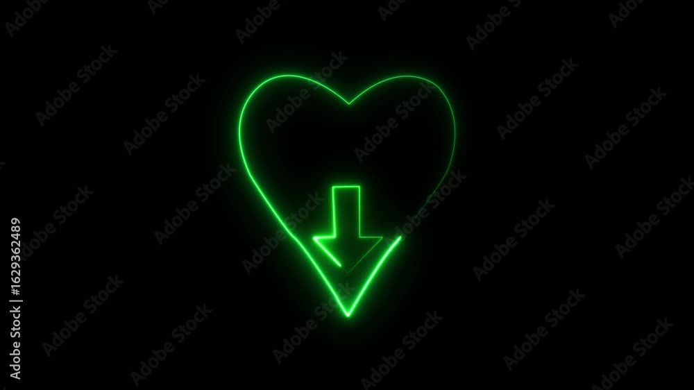 Glowing neon heart and arrow icon animation down
Ideal for valentine themes, love apps and user prompts Glowing neon heart and arrow icon animation down
Ideal for valentine themes, love apps and user prompts