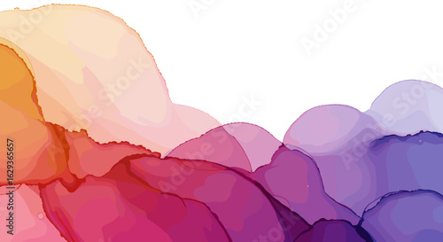Colorful alcohol ink background in red and purple tones