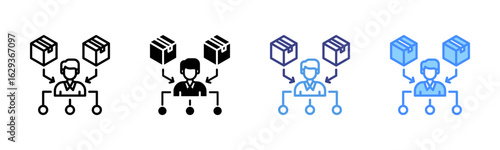 Reseller icon set multiple style collection