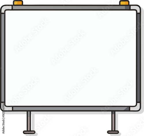Magnetic Whiteboard Vector Illustration
