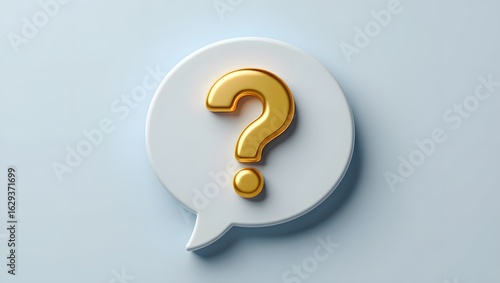 Question mark icon in speech bubble asking questions symbol of doubt and uncertainty