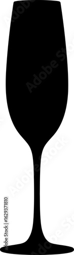 A Sleek Silhouette of a Wine Glass An Artistic Depiction of Elegance and Refinement in Beverage Service and Consumption