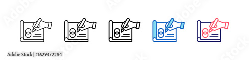 Sketchbook Icon In 5 Different Styles Set Collection.   